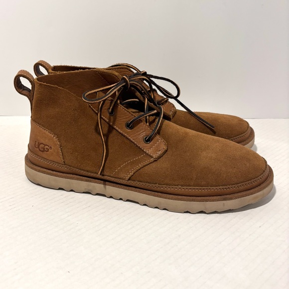 UGG Neumel Unlined Suede Leather Chukka‎ Boots Chestnut 1020369 Men's Size 10 - Picture 1 of 13